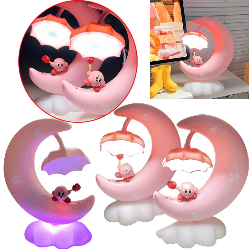 

Star Kirby Girl Moon Nightlight Anime Girl Gift Bedroom Bedhead Desk Lamp Companion Sleep Light Atmosphere Light Birthday Gift