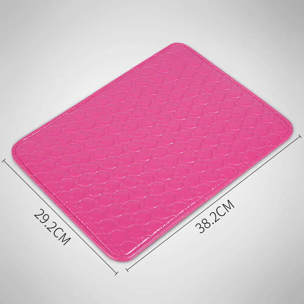 1Set Comfortable Hand Cushion Set PU Manicure Wrist Rest Mat Salon Grade Arm Support Heart Shape Design