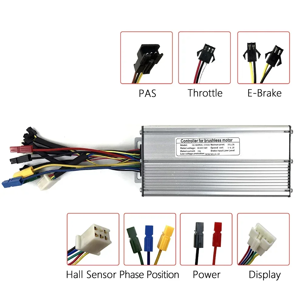 1pc Controller 36/48V 30A 1000W E-bike Dual Mode Brushless Controller Waterproof Joint For Hallless Motor For KT Series Motors