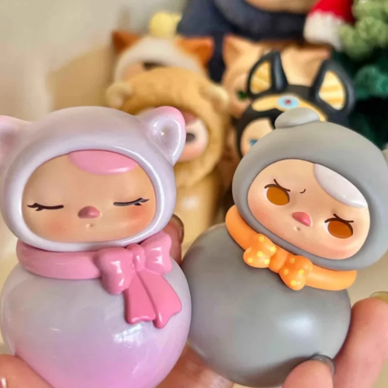  New Hot Bubble Mart Bichi Pucky Meow Doll Series Handmade Blind Box Trendy Toy Gift  Desktop Dolls Model Mystery Box Gift Toy 