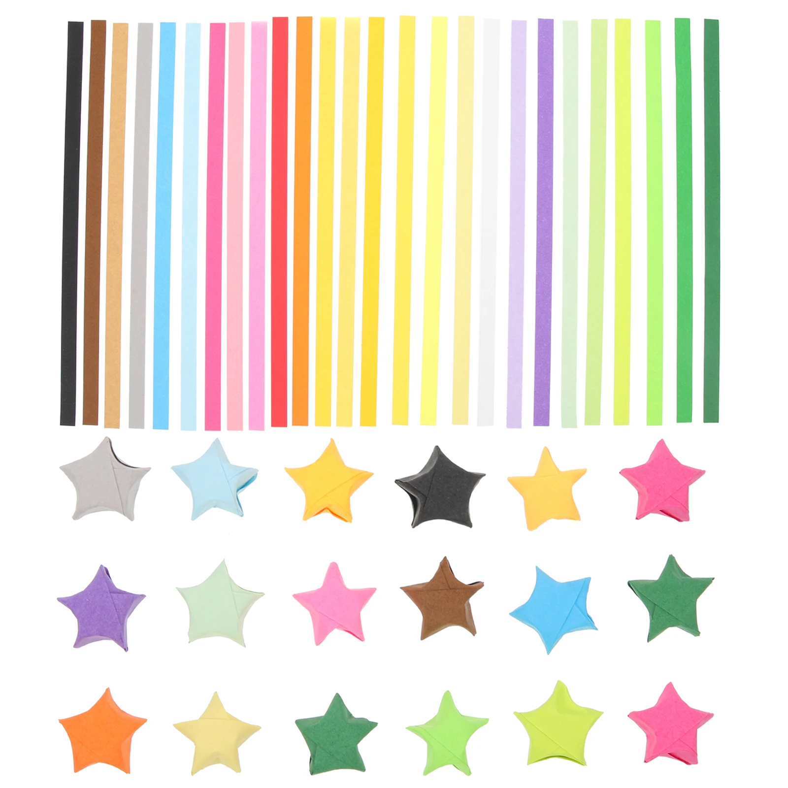

1030 Sheets Star Paper Strips Origami Crafts Kid Diy Folding Transparent Lucky Decorative Paper Party Supplies