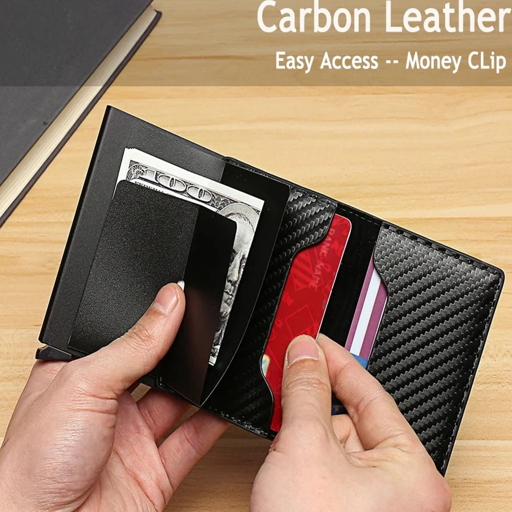 Shield anti-theft swipe ultra-thin credit card aluminum alloy card bag metal men's multi slot wallet-mw