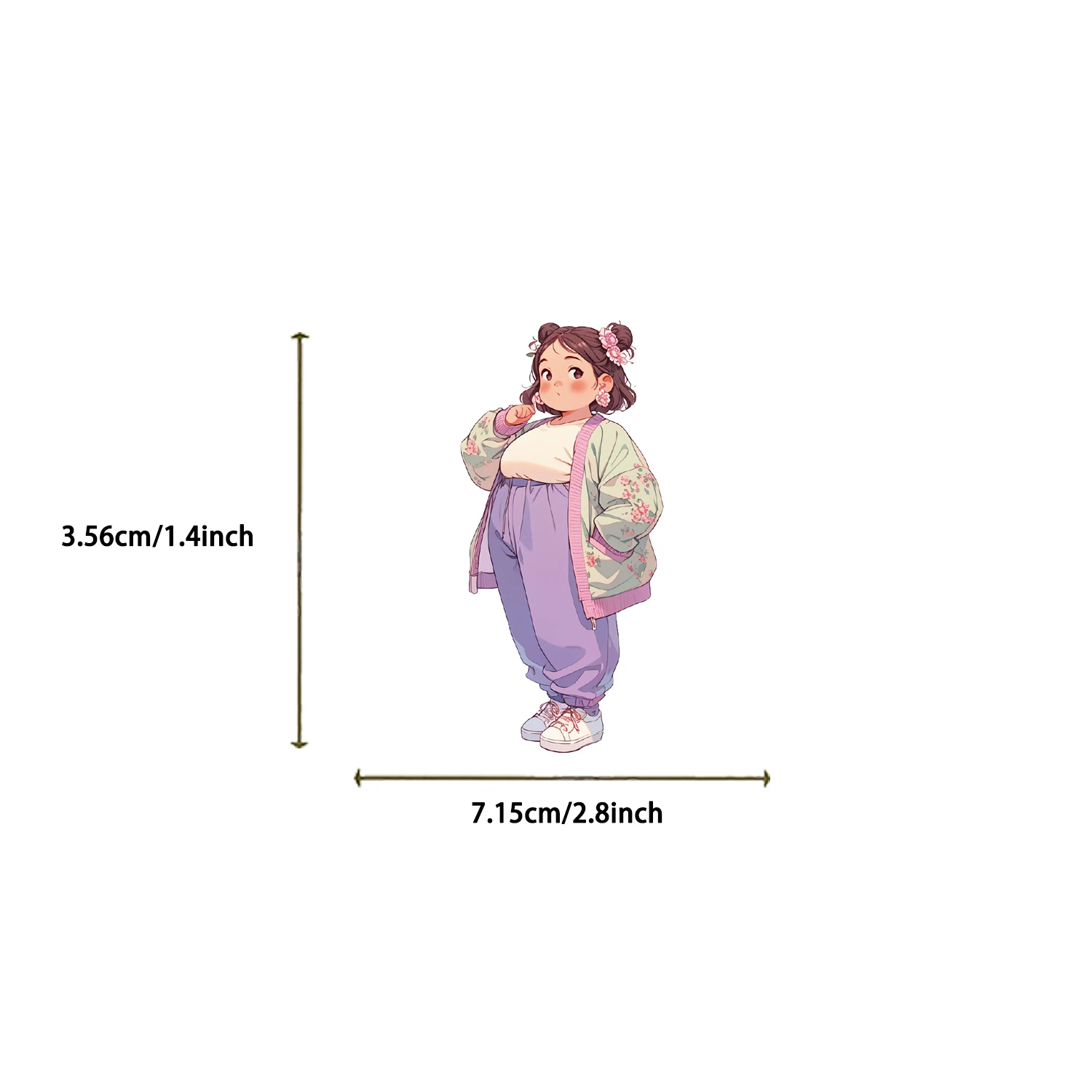 ملصقات فتاة لطيفة ، كرتون ، جرافيتي ، مقاومة للماء ، لأجهزة الكمبيوتر المحمول ، الهاتف ، الغيتار ، لوح التزلج ، سيارة ، لعبة أطفال ، 50 * #4