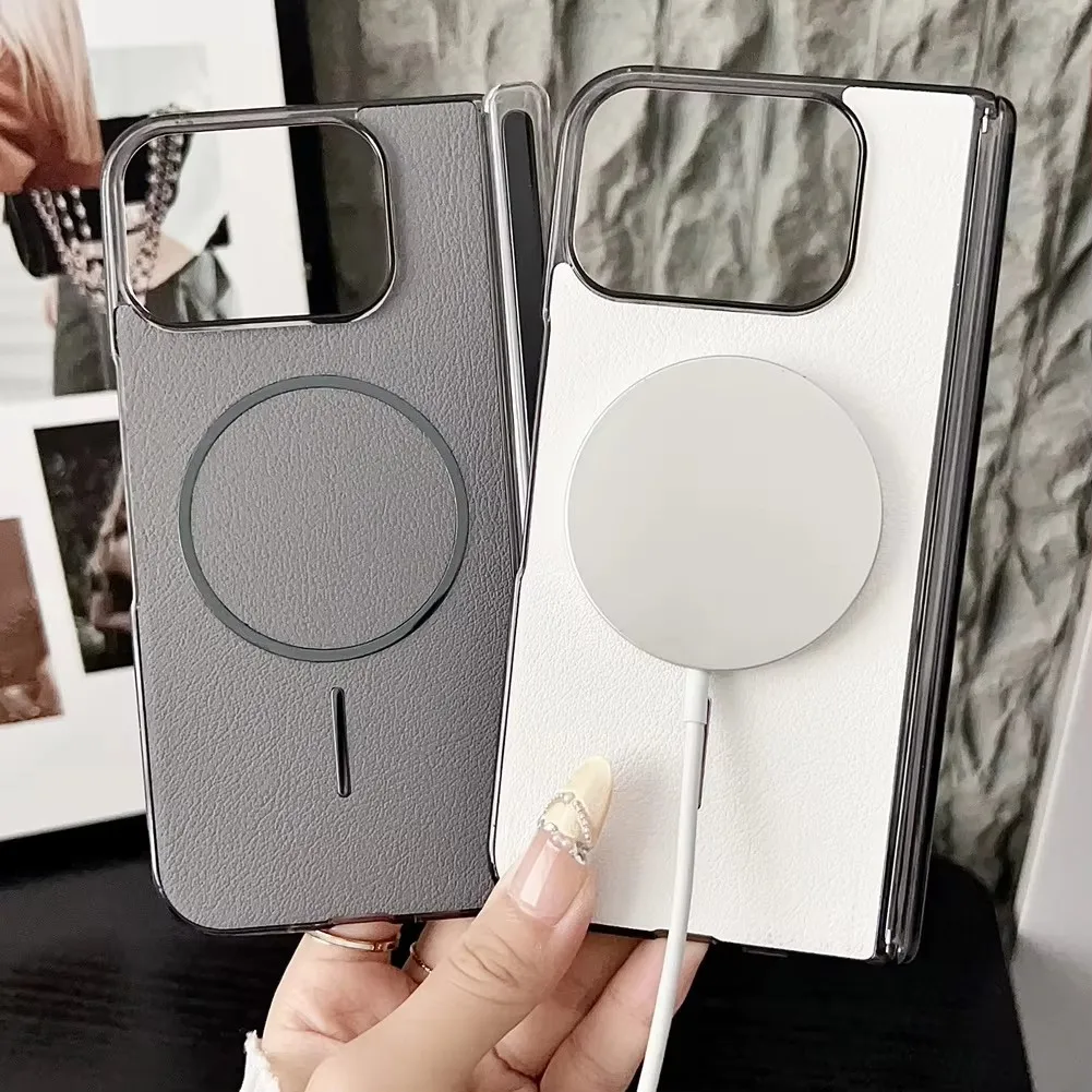 

Fashion Leather Phone Case For Google Pixel 10 Pro Fold Self-rebound Hinge with Thin Magnetic Ring Camera protect Cover