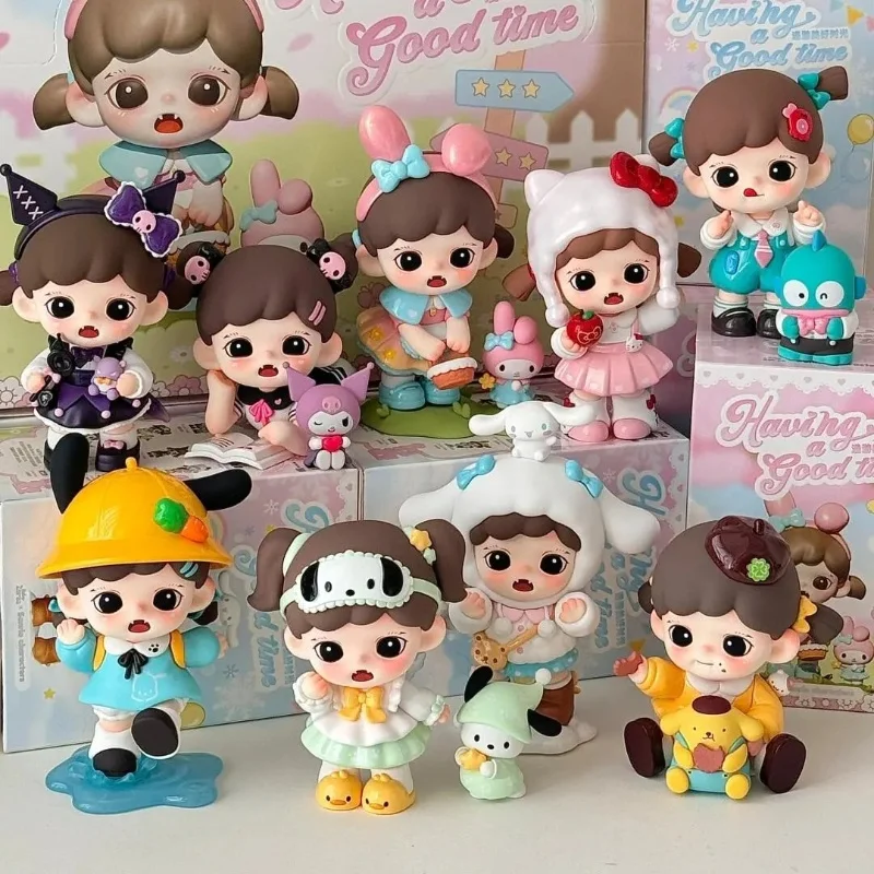 

Оригинальная фигурка Tntspace Z»), Sanrio Blind Box Hello Kitty Kuromi, серия «Роуминг в хорошем время», Mystery Box, детские игрушки