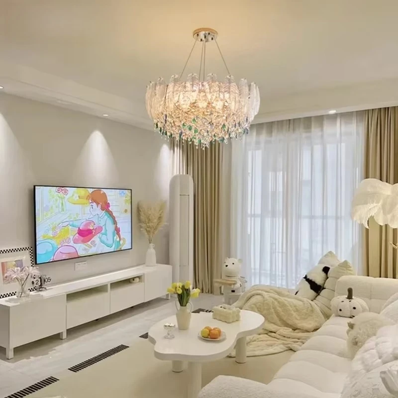 ثريا كريستال Led فاخرة - مصباح سقف دائري لغرفة النوم وغرفة المعيشة وغرفة الطعام | التصميم الإيطالي الحديث #1