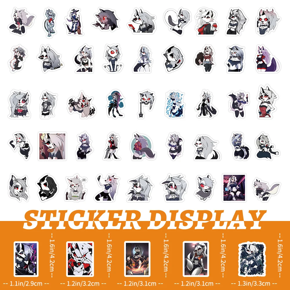 10/30/50pcs Anime HELLUVA BOSS Character Loona Stickers Skateboard Laptop Phone Suitcase Car Decoration Sticker Kid Classics Toy