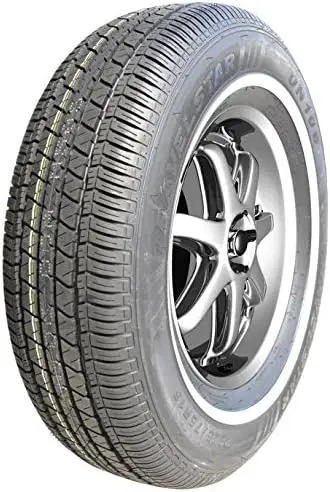 UN106 All Season 18mm White Wall Radial Passenger Car Tire - 205/75R14 95S + Road Hazard Warranty Included 205/75/14 (Tire Only)