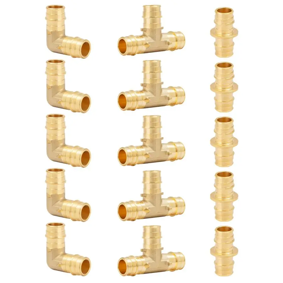 

15 Pack Pex A Expansion Fittings 3 4, 5 Each Elbow Tee Coupling, ASTM F1960 ONLY For PexA Tubing