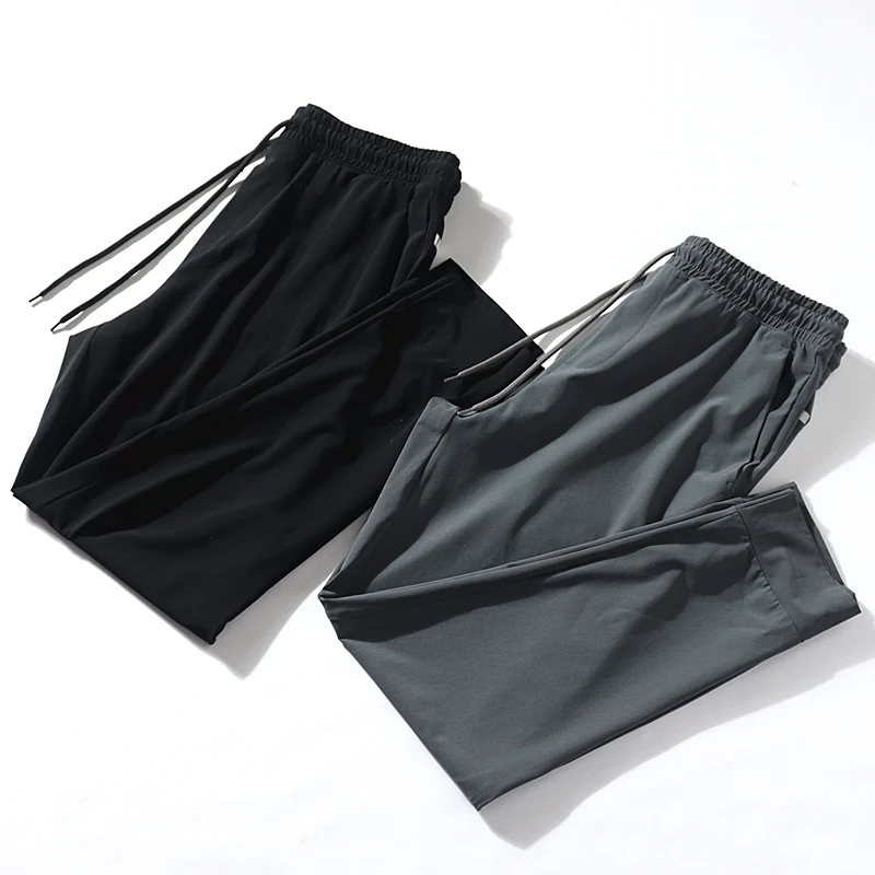 

Ультратонкие дышащие мужские повседневные брюки из бумаги формата А4, тонкие брюки из технической ткани с манжетами для отдыха для модного городского использования