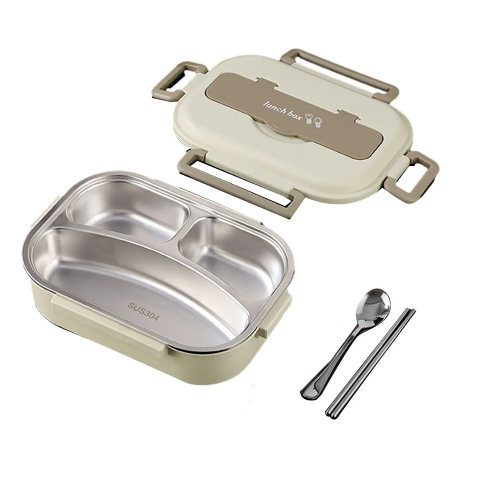 Food Container For Office 1000 1300ML Stainless Steel Lunch Box Rust-proof Spill Proof Stainless Steel Interior