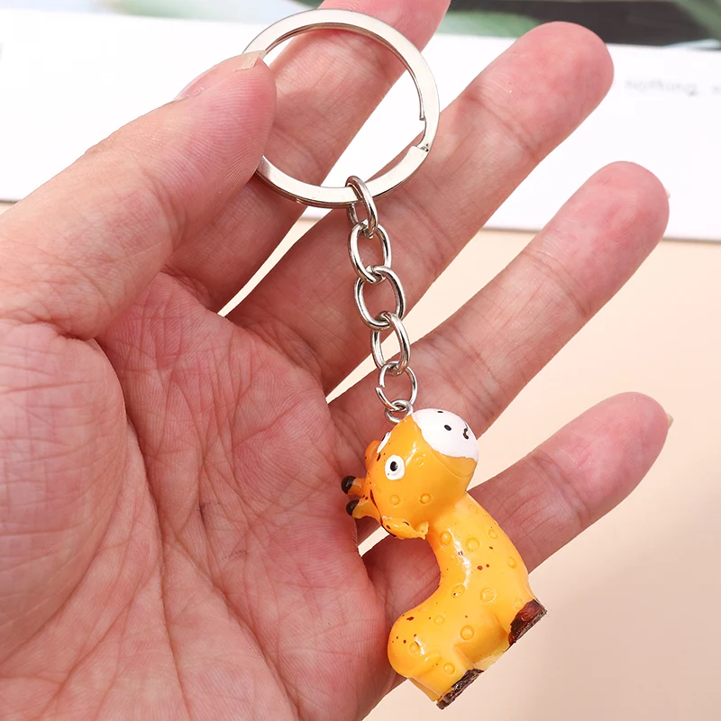 Niedliche kleine gelbe Ente Schlüssel bund bezaubert Frauen Männer kreative Tier Schlüssel ringe für Auto Schlüssel Handtasche Anhänger DIY Schmuck Geschenke – Detail 2