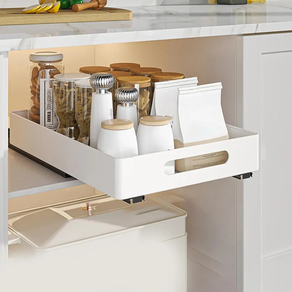 Pull-out Shelf Heavy Duty Pull-out Cabinet Organizer with Capacity for Bowls Dishes Easy to Install Shelf Rack with 44lbs