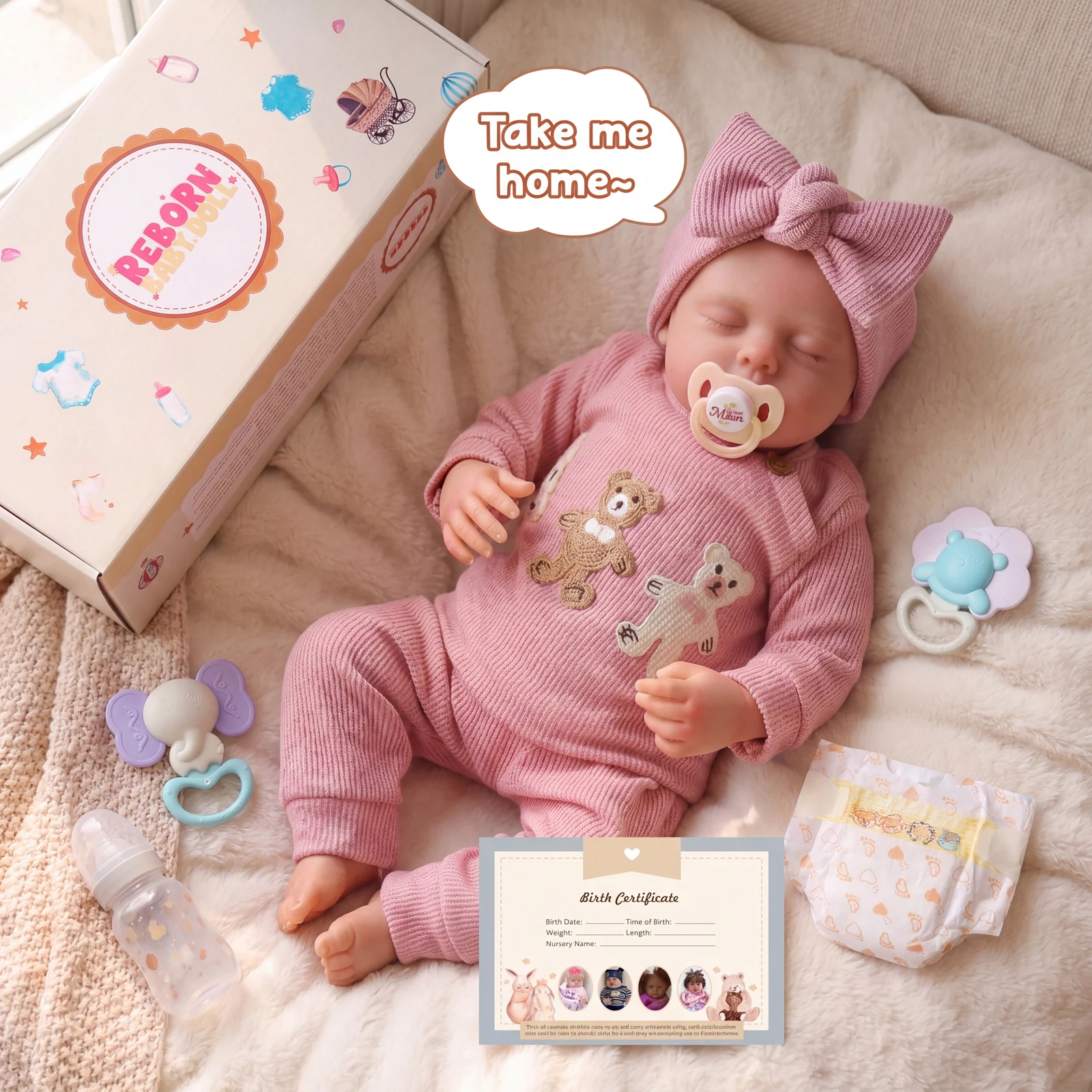 Art Craft 2 Year Olds - ADFO 20 Inch Reborn Baby Doll,