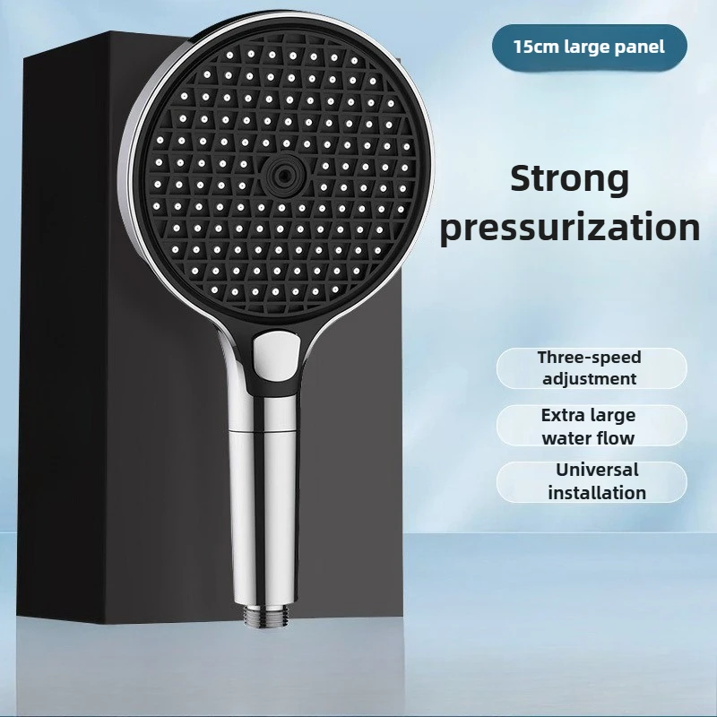 Soffione doccia ad alta pressione con pannello grande da 15 cm con filtro 3 modalità Ugello di spruzzo a grande flusso Rubinetto per doccia a pioggia Accessori per il bagno