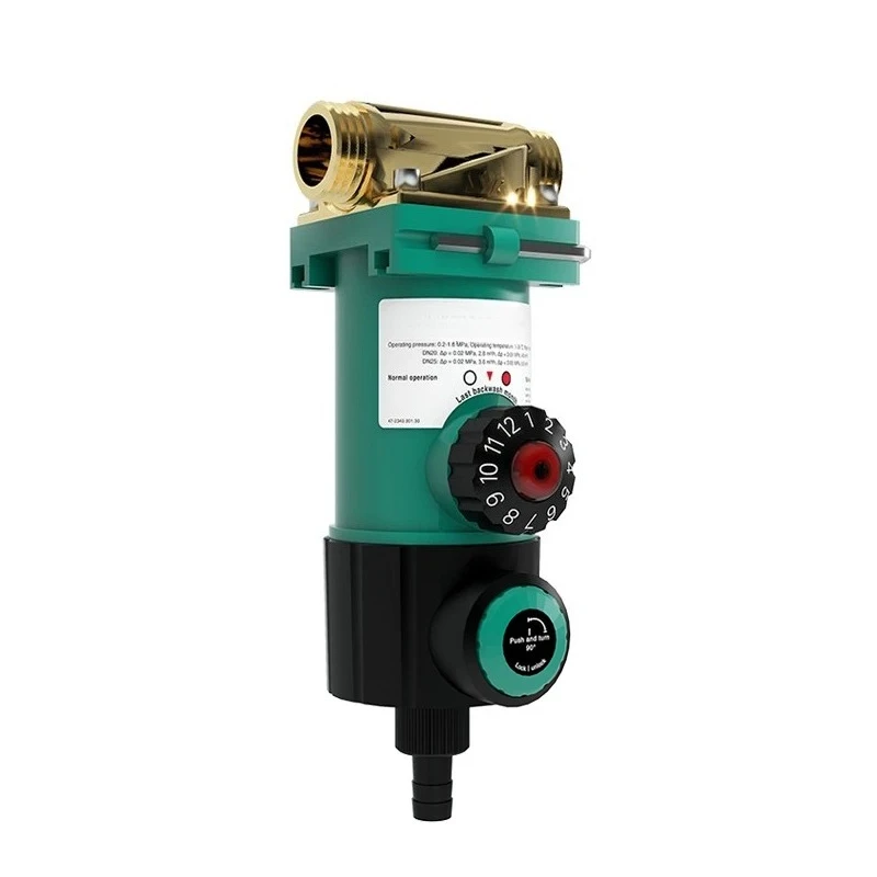 Water pre-filter large capacity household, with automatic backwash water