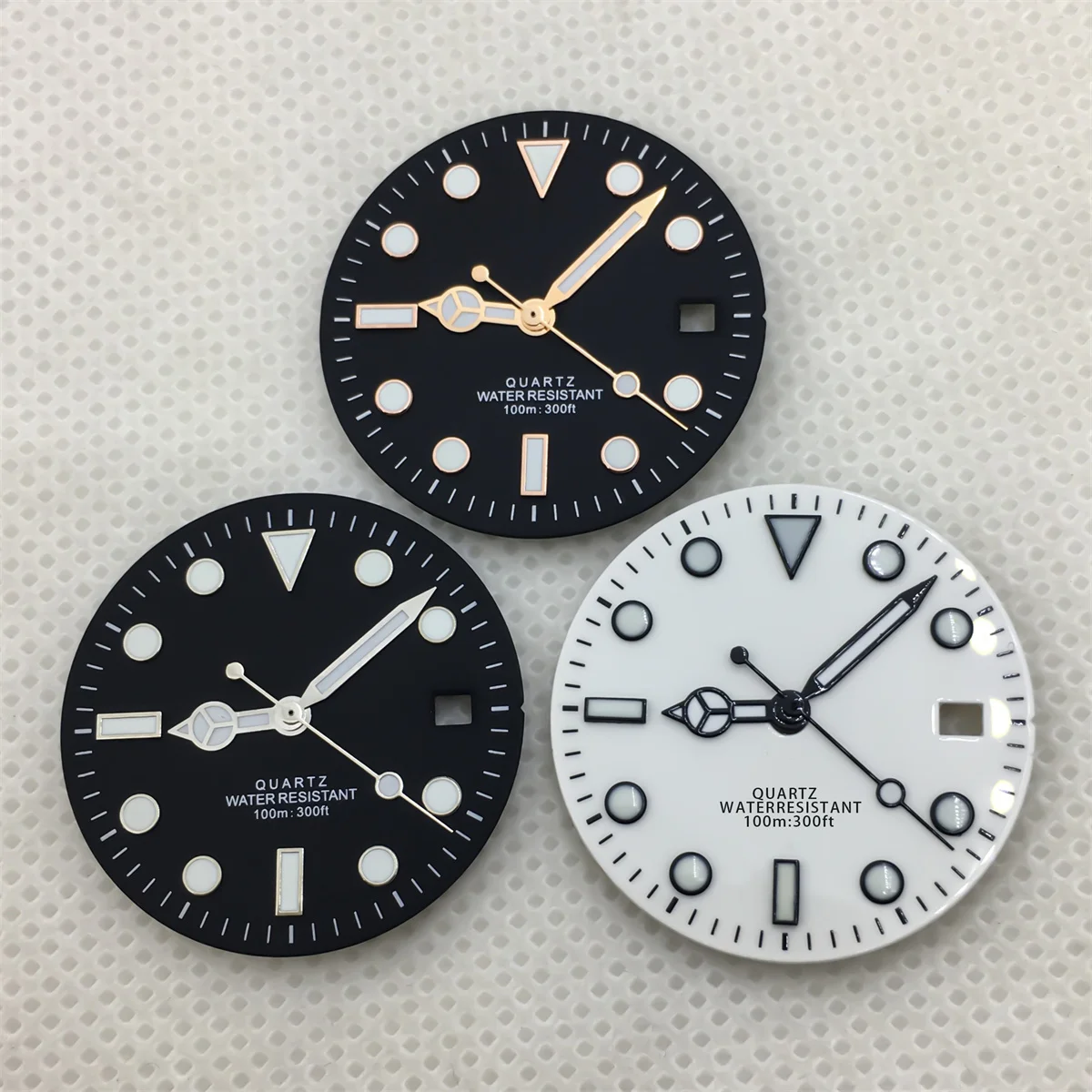 ブリガー-発光クォーツムーブメント時計部品,クォーツムーブメント,白,黒,緑,ロンダ515, 29mmに適しています