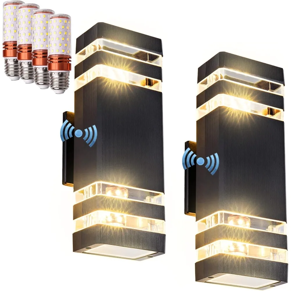 

Outdoor Wall Light Fixture Dusk to Dawn Sensor 16W Warm White 3000K Porch Lighting for Front Door Patio Backyard