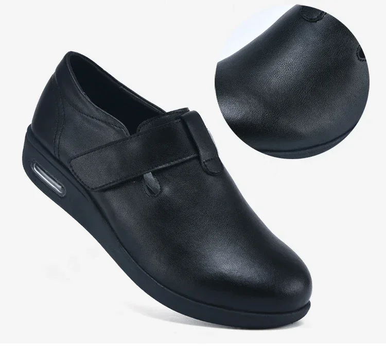 Shoes for the elderly Unisex Orthopedics Wide Feet Swollen Shoes New Thumb Eversion Adjusting Soft Comfortable Leather Shoes