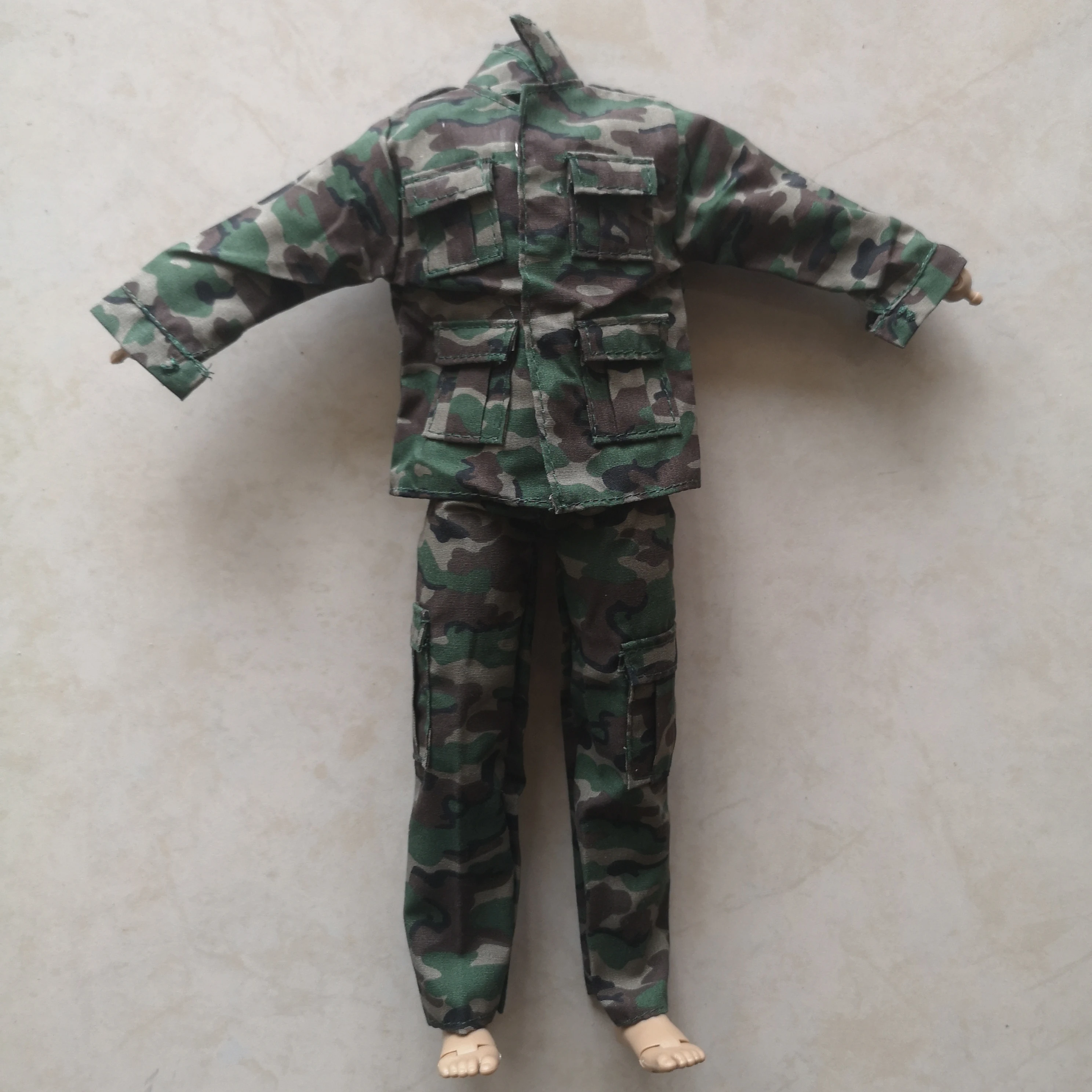 

1/6 Scale Jungle Camouflage Combat Uniforms Soldier Clothes Set For 12" Male Military Action Figure Body