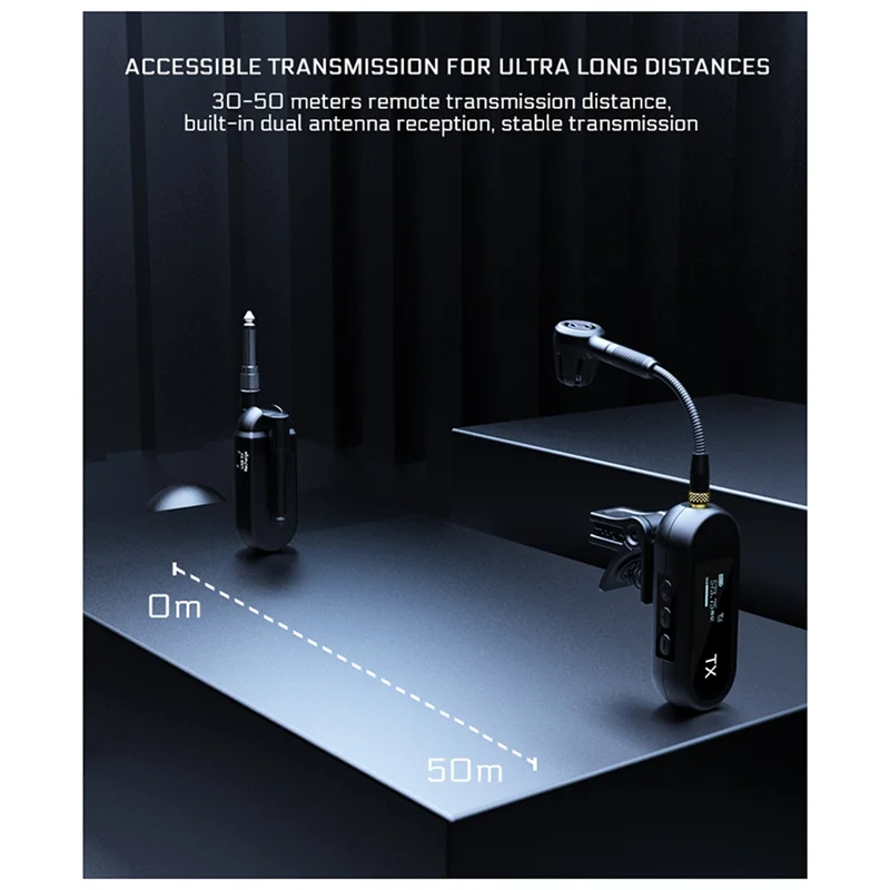 ABUE-Instrumen Saksofon Mikrofon Nirkabel Khusus Instrumen Mikrofon Kecil Panggung Luar Ruangan Mikrofon Klip Nirkabel