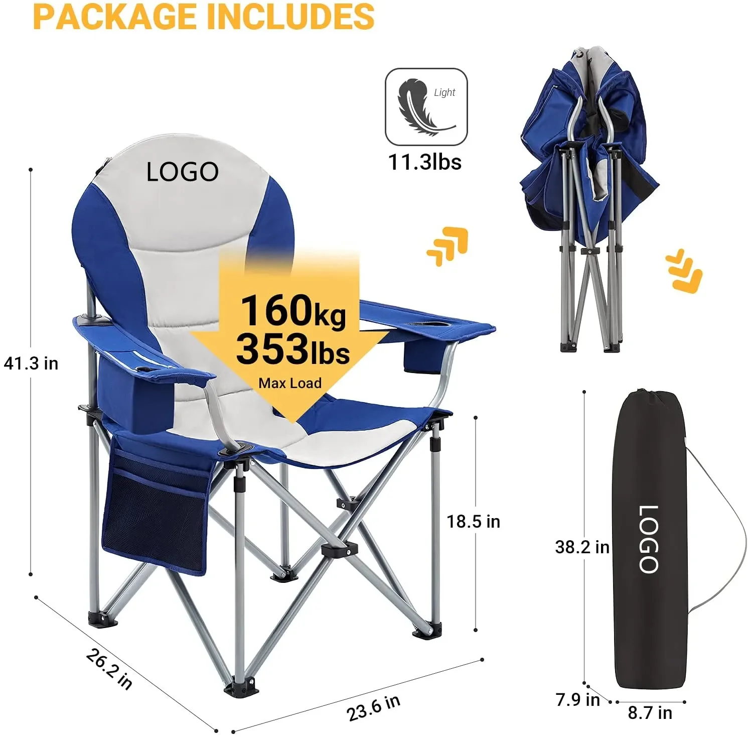 Outdoor Chairs Foldable Portable Lawn  Ultra Light Easy to Carry Fishing Chairs