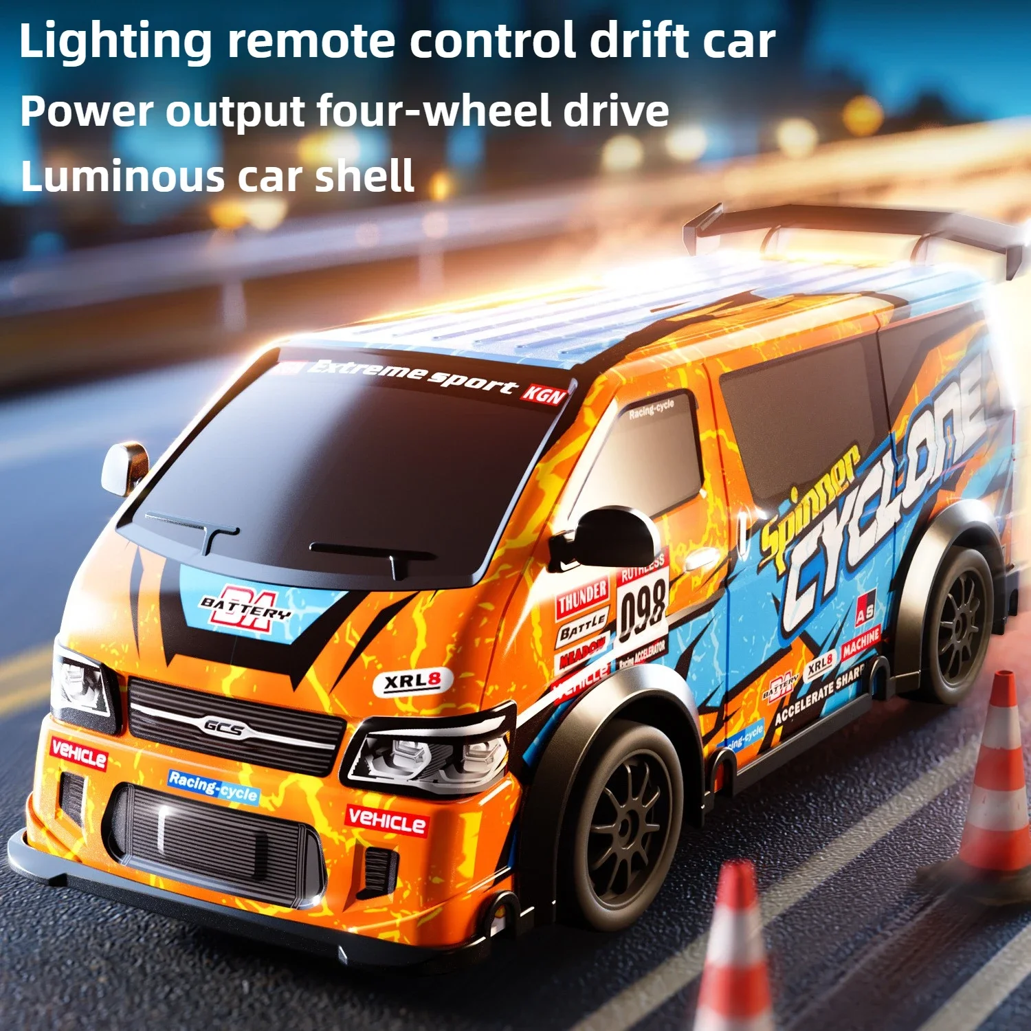 kawaii 1:24 high-speed 4WD rc drift car,cool light sticker,19cm mini rc cars,electric car model,remote control car,monster truck