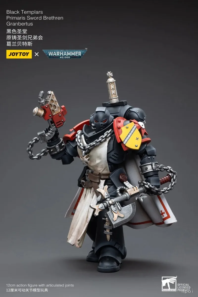 

JOYTOY 40K 1/18 Action Figure Black Templars Primaris Sword Brethren Granbertus Model 【In Stock】