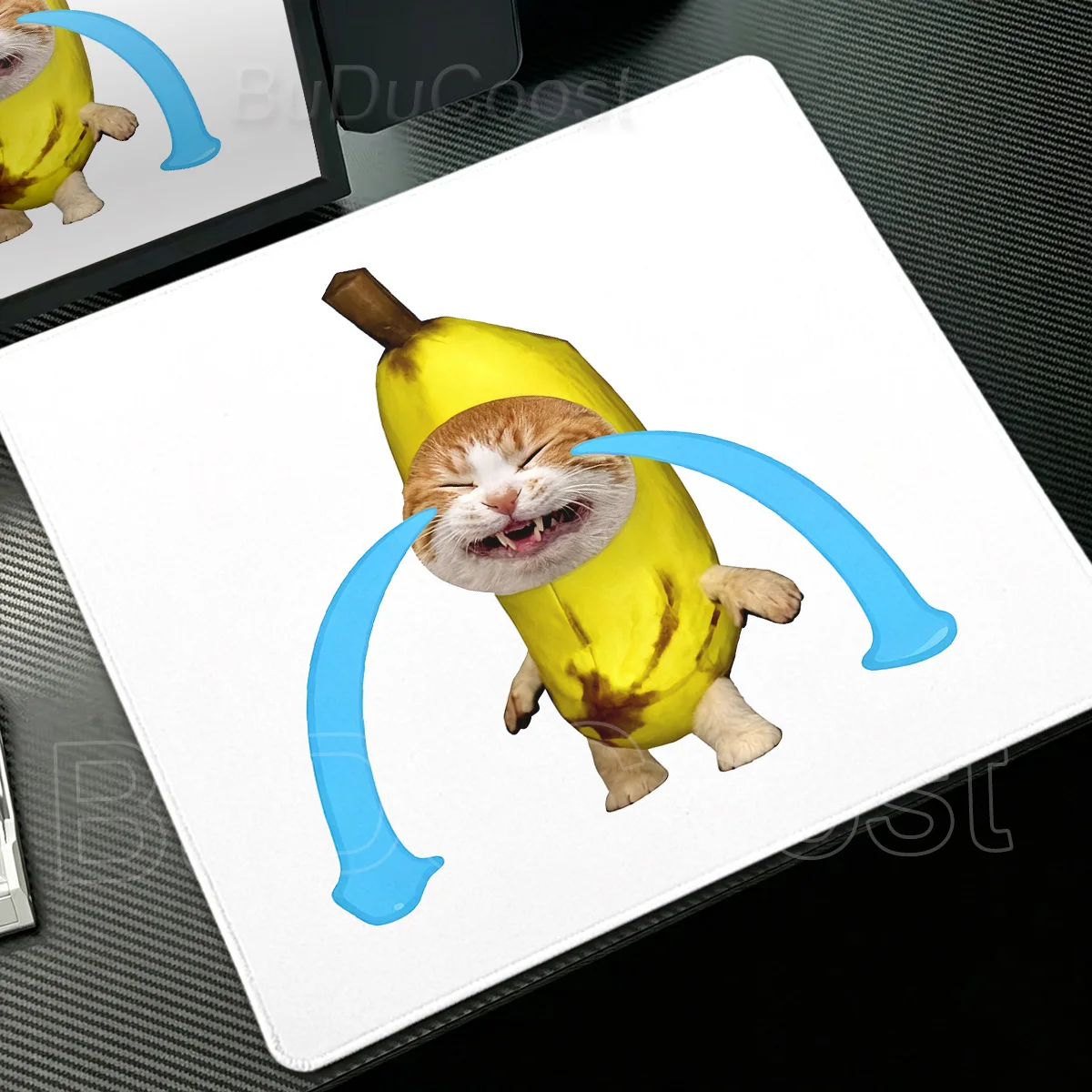 Meme Funny Bnana Cat Gaming Mouse Pad Non-slip Rubber Keyboard Small Size Desk Mat Durable Office Laptop Mousemat PC Accessories