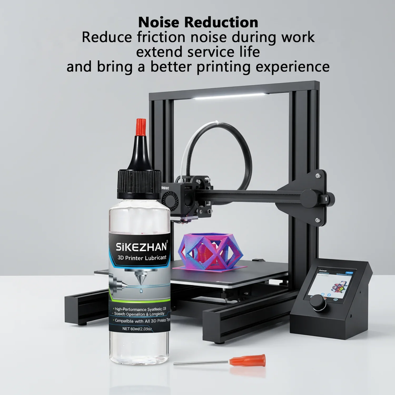 High-Performance 3D Printer Lubricant for Extruder Rails/Z-Axis & Linear Bearings - Reduces Friction & Noise, Extends Life