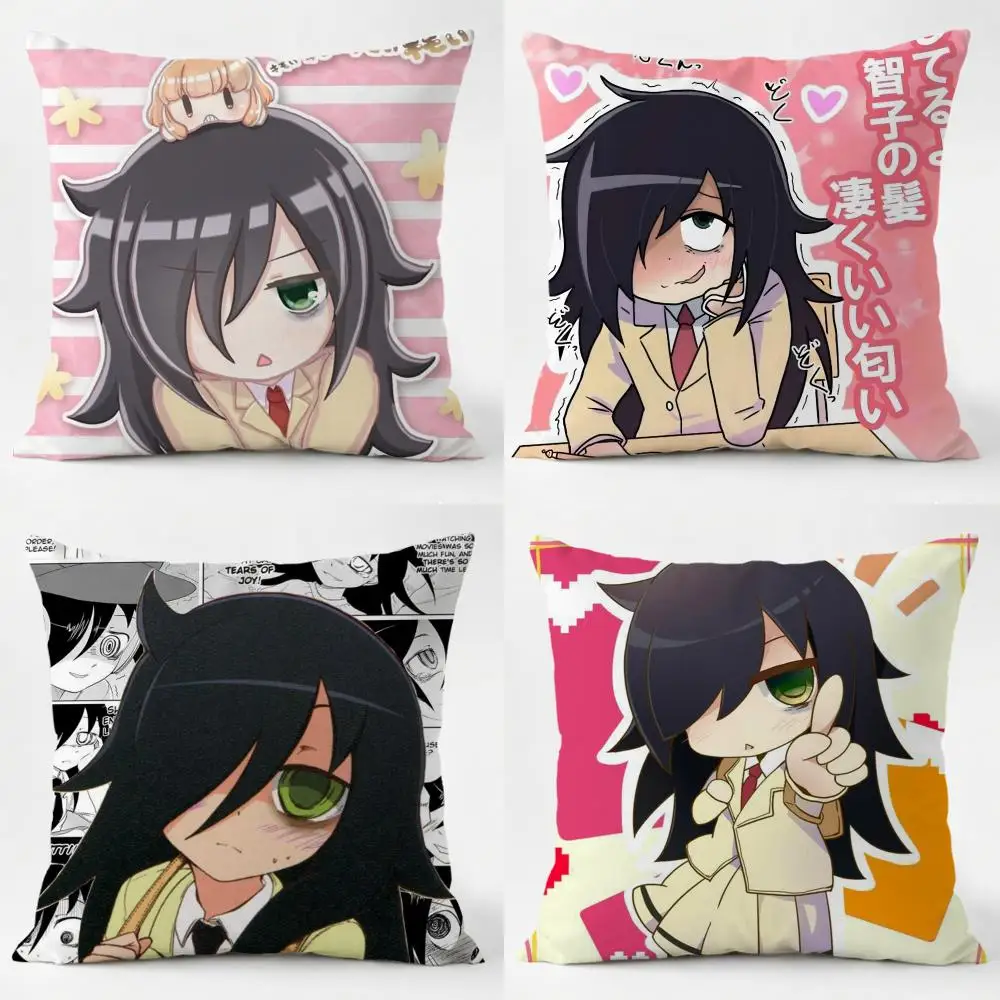 K-Kuroki T-Tomoko Cushion Cover Daily Washable Linen Pillowcase Soft  for Sofa Bed Home Room Decor