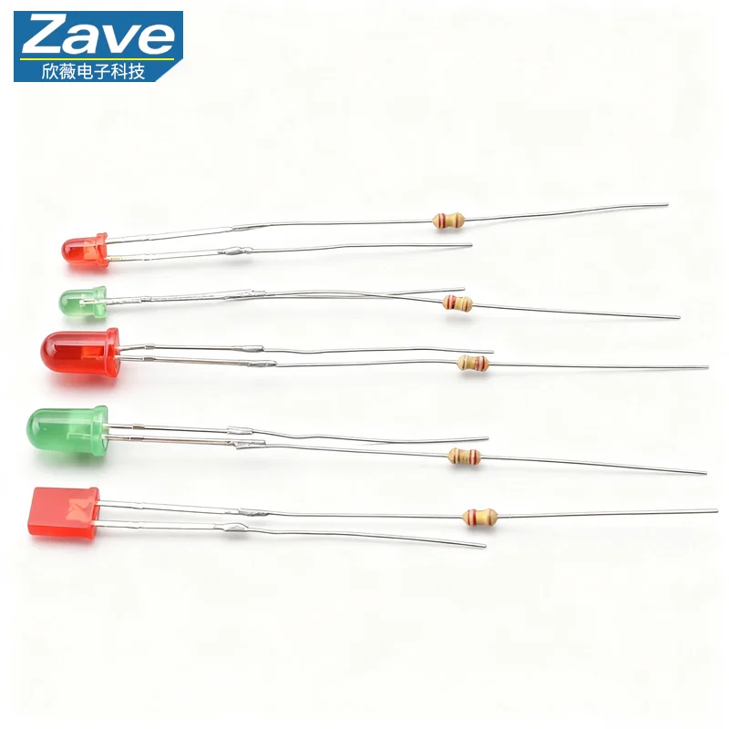 

Power Strip/Socket Indicator LED Beads - 3mm/5mm Light-Emitting Diode (LED), 220V Power Neon Lamp with Resistor, 257 Square Type