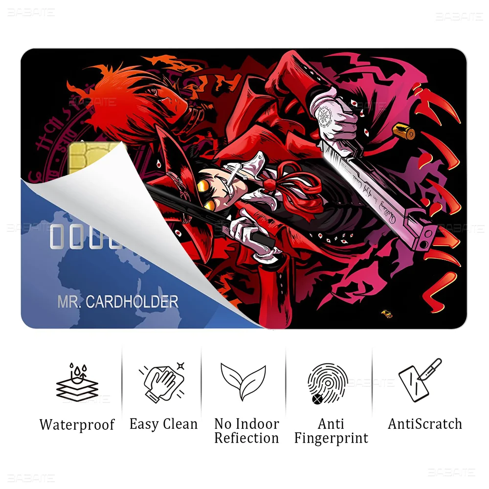 Vampire Comics H-HELLSING Anime Front Cover Film Sticker Skin For Credit Debit Card Small Large Chip