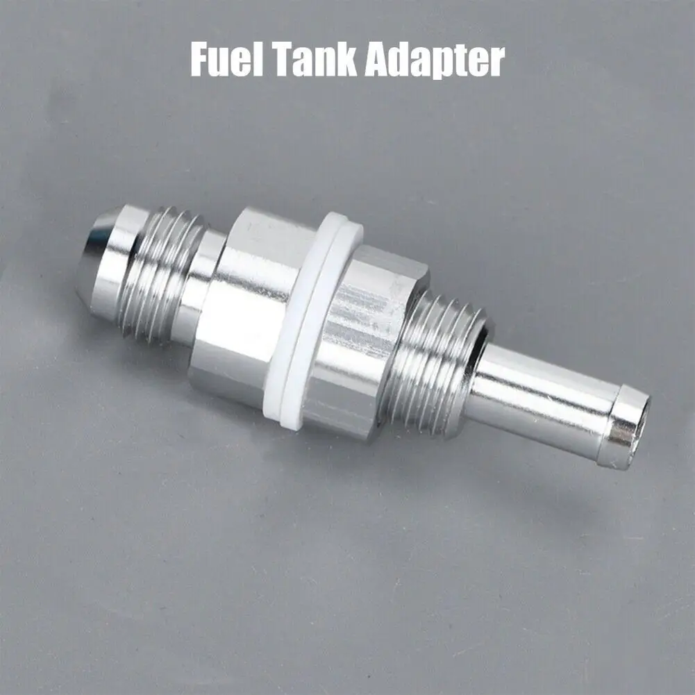 

Fuel Tank Fitting Good Sealing Performance Bulkhead Connector Aluminum 6AN Bulkhead to 5/16 Hose Barb Fuel Tank Fitting for ATV