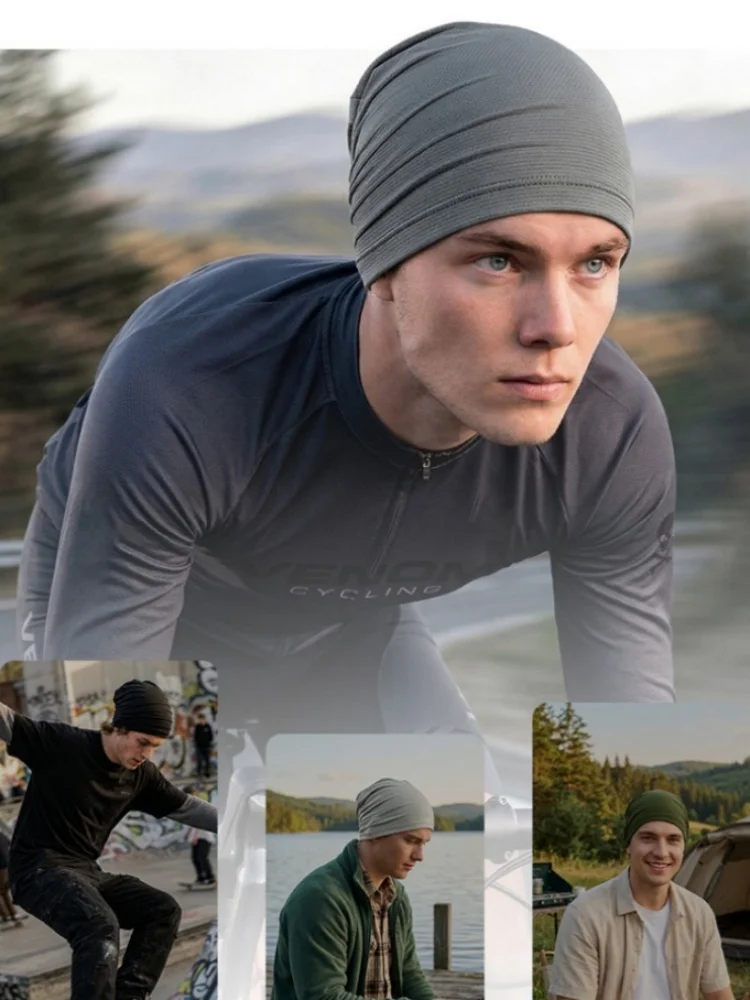 AliExpress NONE Cycling Under Helmet Liner Absorb Sweat Hat Summer Breathable Quick Dry Beanie Skull Cap Mens Women Sports Running Cap Headwrap