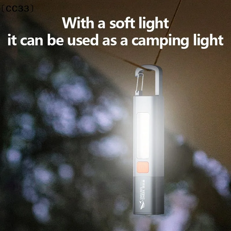 Outdoor Strong Light Portable Flashlight Rechargeable Treasure Mini Home Light Far Shot LED Torch〔CC33〕