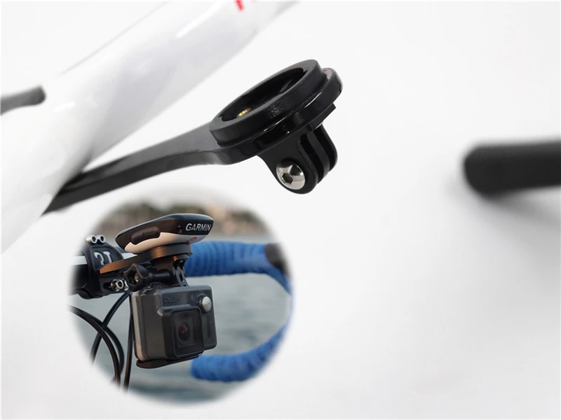 KOCEVLO Serat Karbon Sepeda Balap Sepeda Gunung Komputer Stopwatch Speedometer Dudukan untuk Garmin Cateye Bryton Gopro
