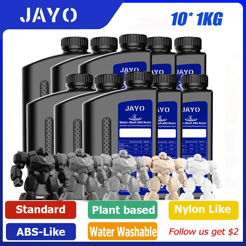 JAYO 3D Printer Resin 10KG 405nm Liquid Rapid UV Curing For LCD Photopolymer Resin 3D Printing Material