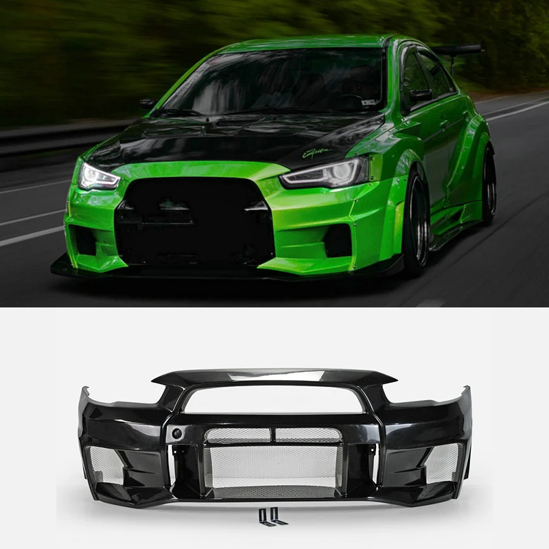 

suitable for For Mitsubishi EVO 10 VRSV3 Style Front Bumper (Can Be Used on VRSV2 Wide Kit and VRS17 ) Fiber Glass Car Parts
