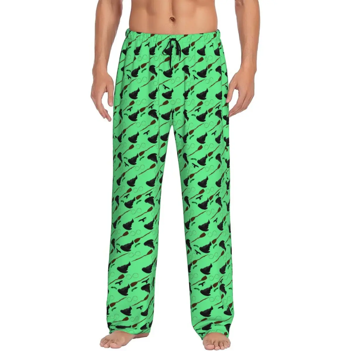 

Custom Printed Men's Wicked The Musical Pajama Pants Sleepwear Sleep Lounge Bottoms with Pockets
