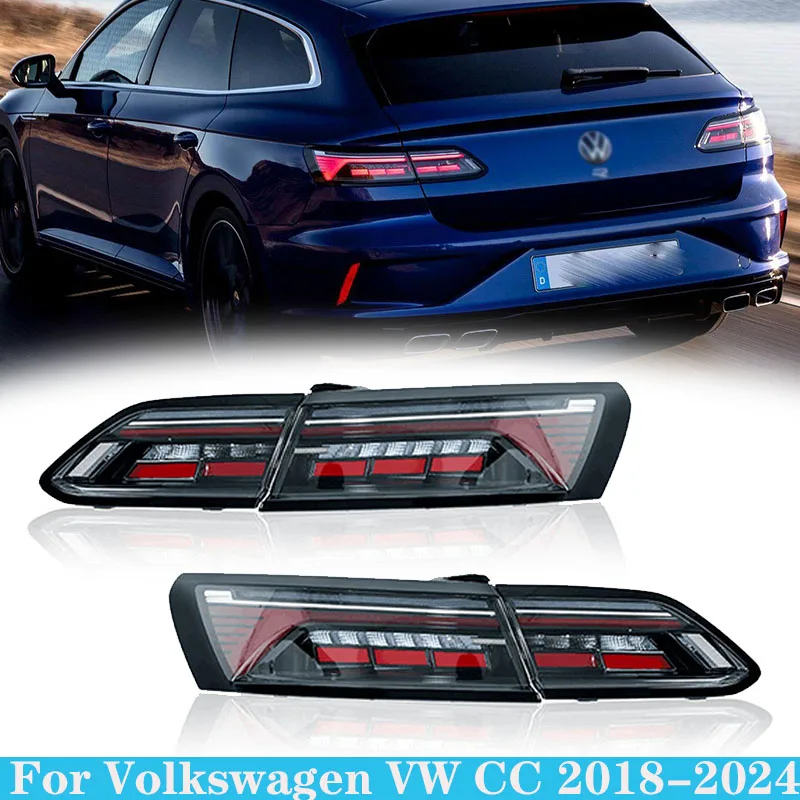 Led Rear Lights For Volkswagen VW CC Arteon Tail Light 2018-2024 Concept Coupe Brake Reverse Taillight Assembly Accessories