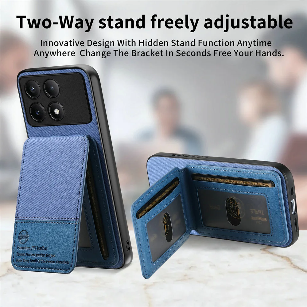 ل PocoF8 Pro F8 Ultra 5G 2025 غطاء بطاقة جلدية محفظة تتفاعل اللوحة الخلفية Xiaomi Poco F8 Pro حافظة Mi Phone Poco F 8 Ultra Funda