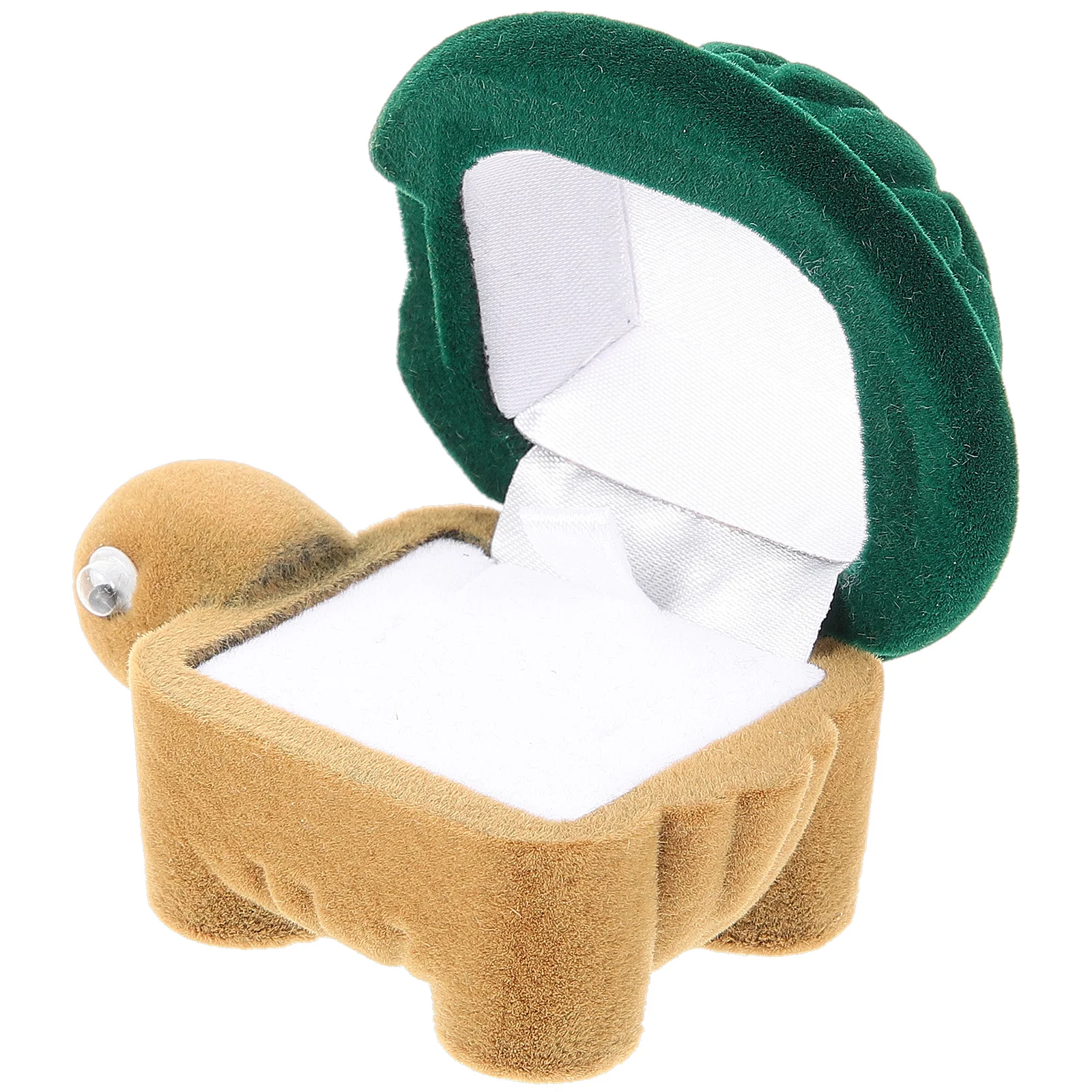 Velvet Turtle Jewelry Box Green Lightweight Portable Storage Case for Rings Necklaces Earrings Bracelets Cute Compact Gift