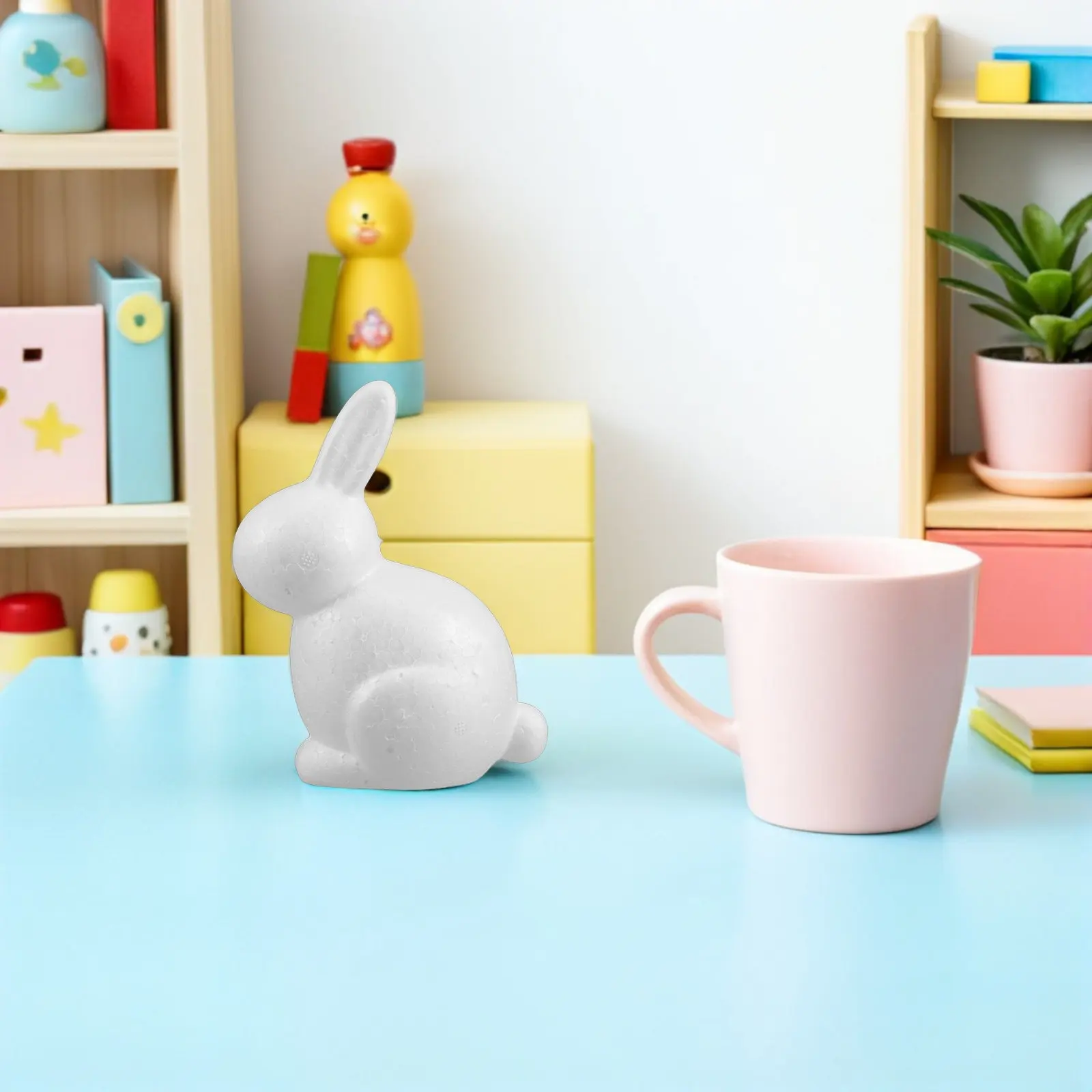 

4Pcs White Polystyrene Foam Bunny Rabbit Figure 17Cm Easter Birthday Wedding Party DIY Craft Decoration White Foam Bunny