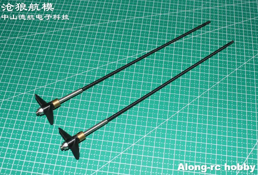 RC Model Boats Spare Part-2pcs 35mm Propeller and 3.0mm Shaft for Volantex 79205 V792-5  792-5 Vector SR65 Racing RC Boat