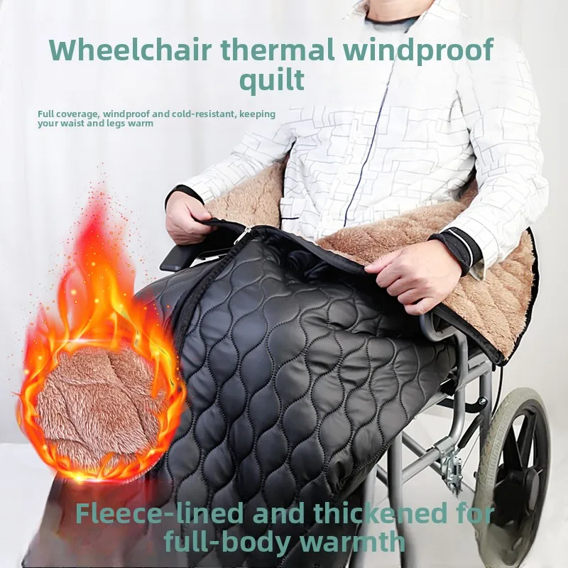 Windproof Wheelchair Warm Cover Elderly Knee Protector Blanket Soft Plush Thermal Outdoor Wheelchair Dedicated Mobility Comfort
