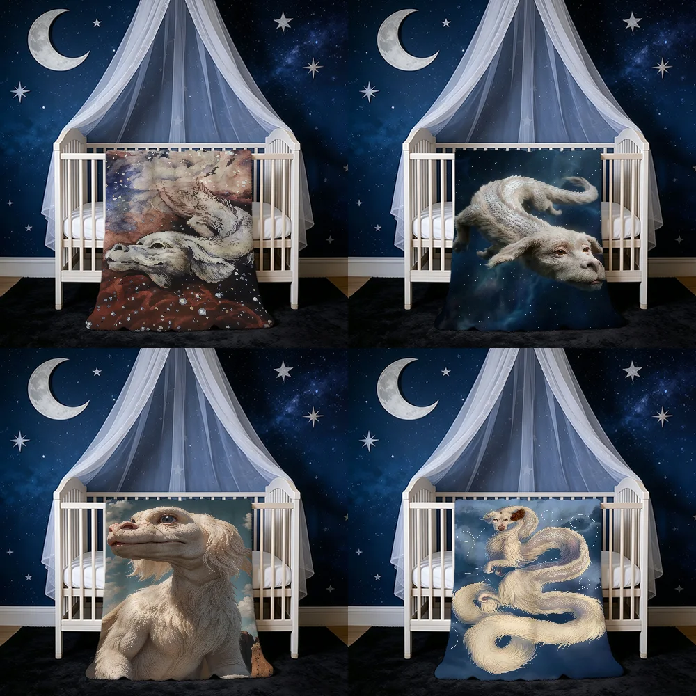 Film Falkor Cute Funny Blanket Blanket for Home Bedroom Bed Sofa Picnic Travel Office Cover Blanket Kids