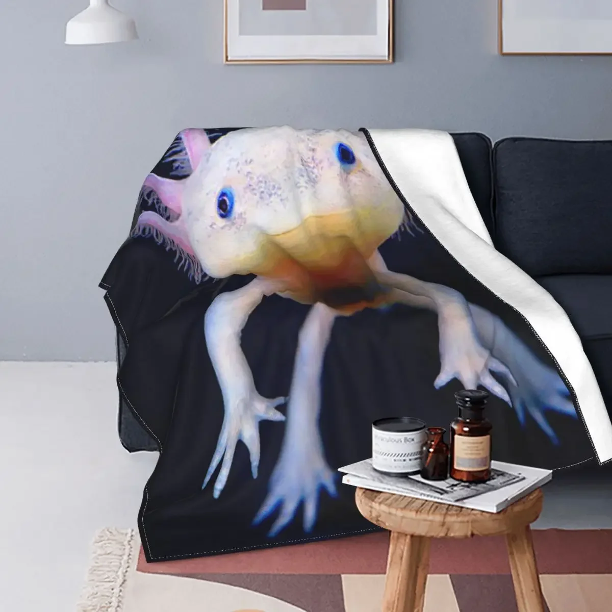 

Axolotls Cute Animal Pink Baby Blanket Fleece Cartoon Anime Plaid Breathable Super Warm Babe Carpets For Bed Couch Bedspreads