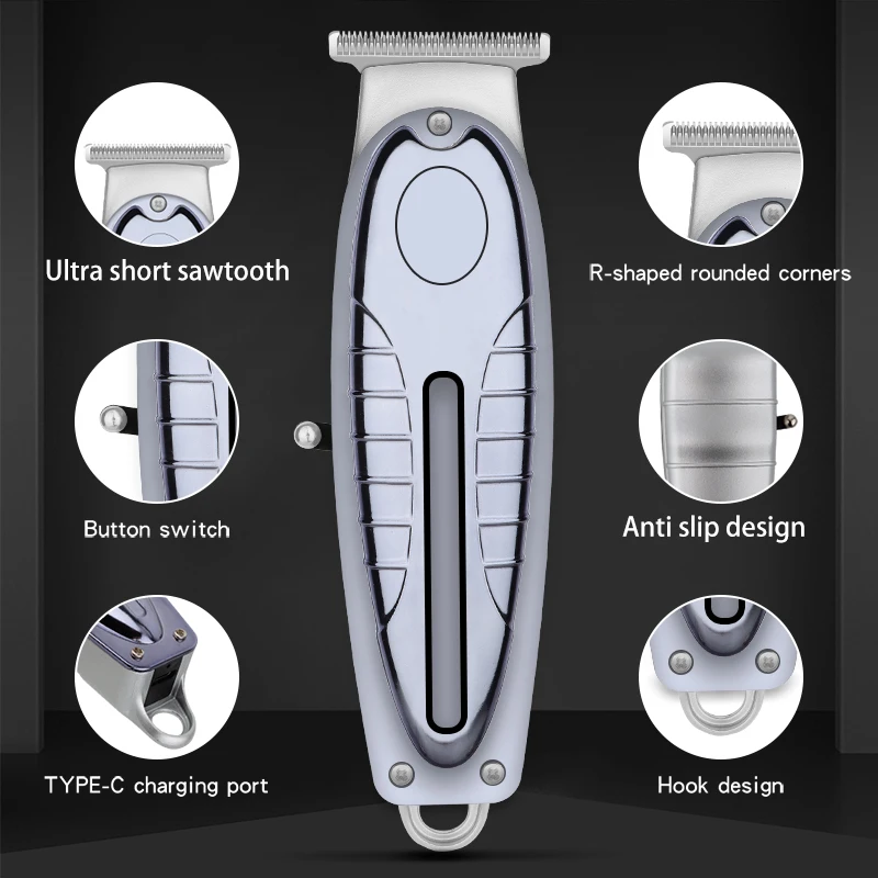 HIENA Professional Electric Hair Clippers 800mah Powerful Battery Electric Hair Trimmer Adjustable Speed LED Digital Carving