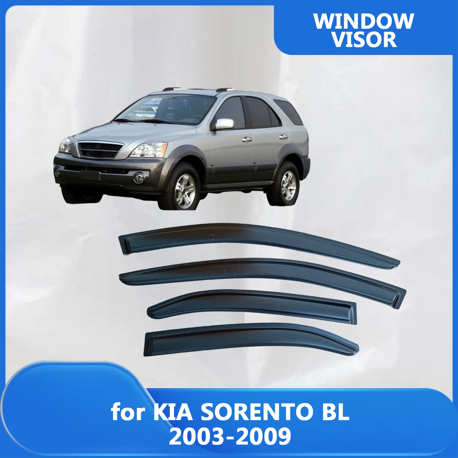 

Window Visor for KIA SORENTO BL 2003 2004 2005 2006 2007 2008 2009 Wind Deflectors Rain Guards Door Visor Vent Shades Rain
